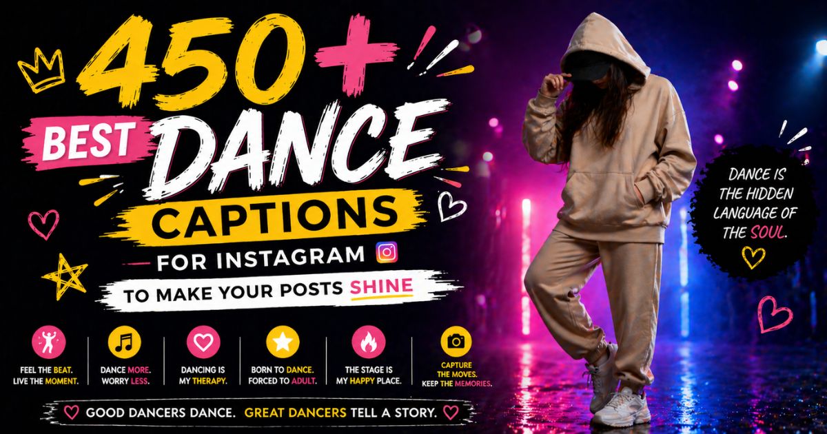 short dance captions for instagram