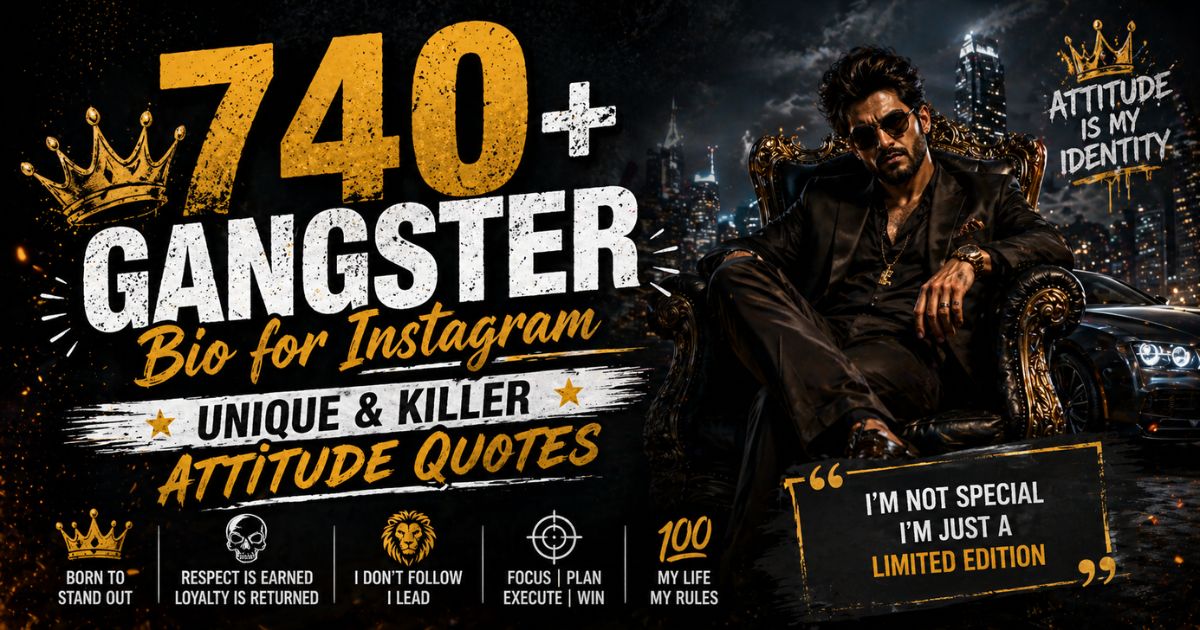 gangster bio for instagram