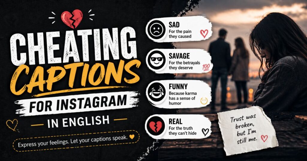 Cheating captions for instagram in english
