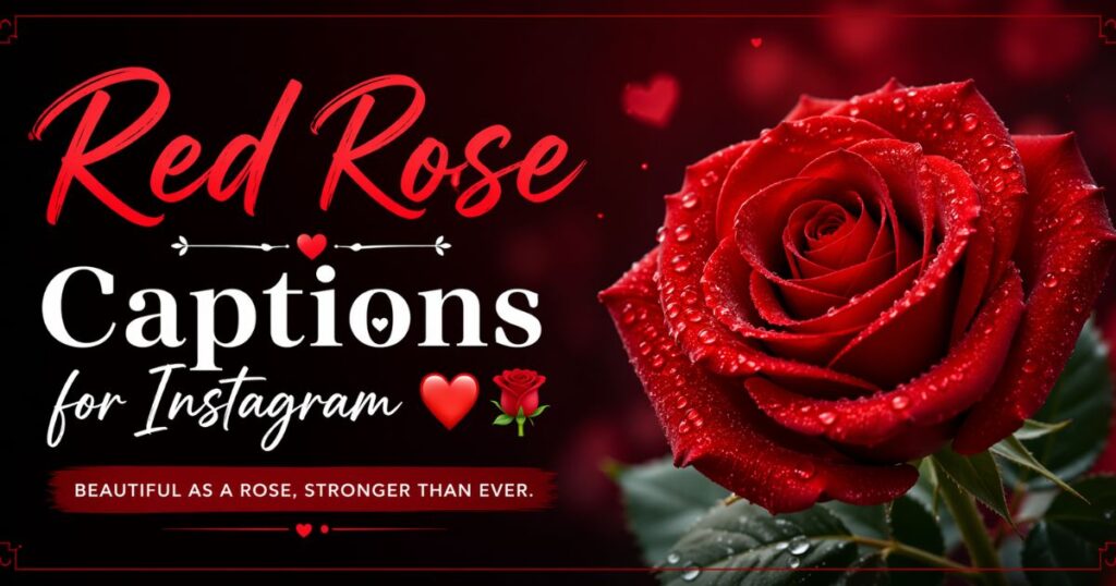 Red Rose Captions for Instagram