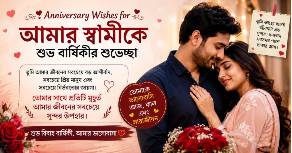 Anniversary Wishes for Husband in Bengali