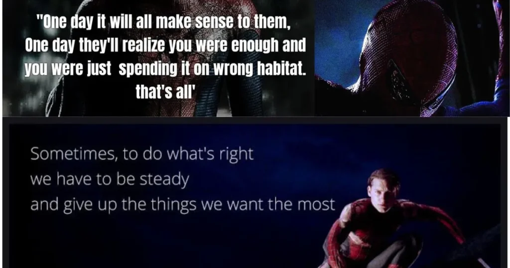 Famous Spider-Man movie quotes from Marvel films